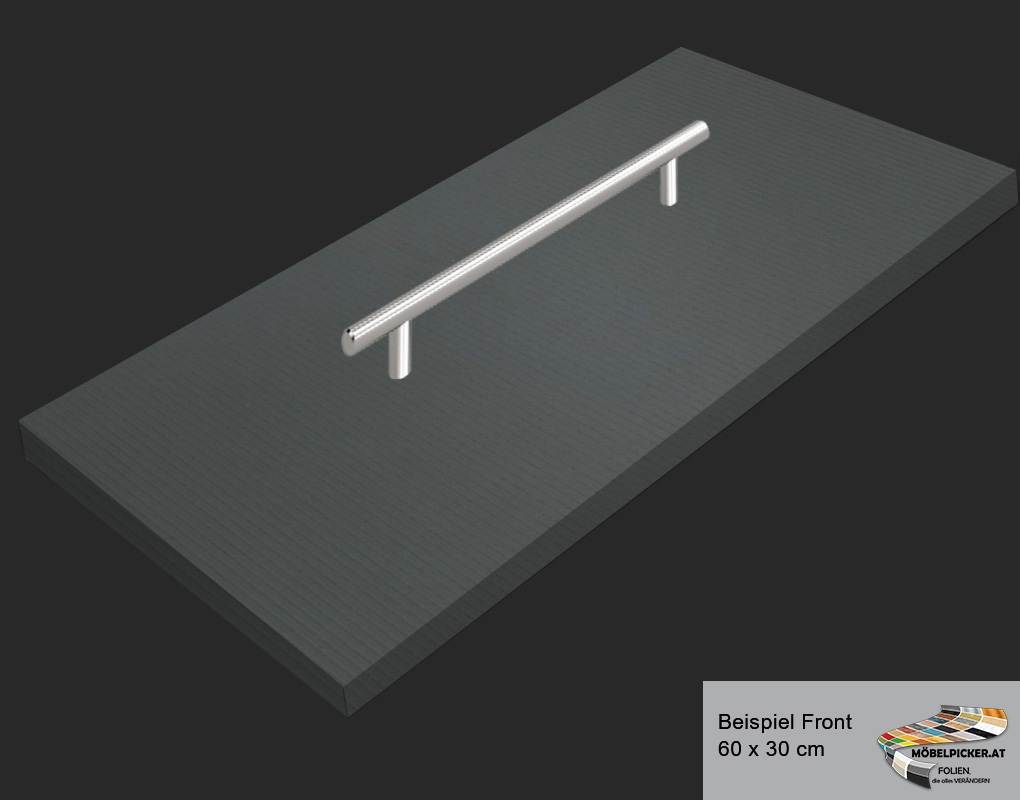 Textur: Seidig matt Dunkelgrau gerillt MPGMT85 Folie für Kästen, Wände, Fronten, Küchenfronten, Fliesen, Glas, Fensterrahmen, Küchenarbeitsplatten