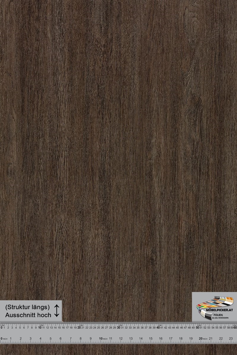 Holz: Eiche rissig dunkelbraun MPPZ912 Alternativbezeichnungen: holz, eiche, rissig, dunkelbraun, oak, eiche milano für Esstisch, Wohnzimmertisch, Küchentisch, Tische, Sideboard und Schlafzimmerschränke