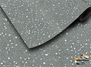 Stein: Terrazzo hellgrau Eisglanz MPNS896 - Möbelfolie, Klebefolie, Dekorfolie, Küchenfolie, Architekturfolie, Möbelbaufolie